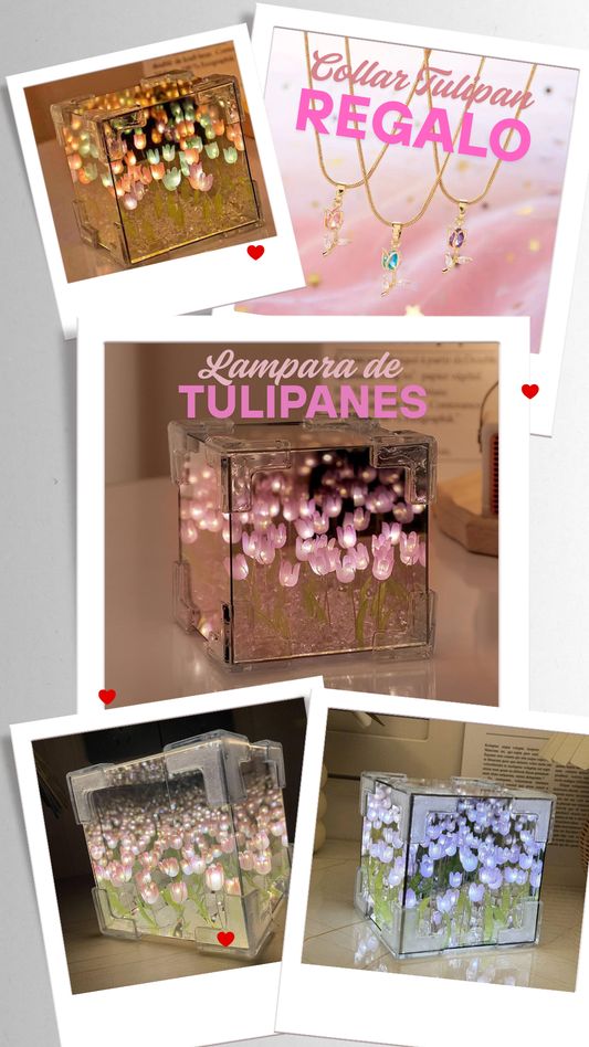 LAMPARA DE TULIPANES DE REGALO COLLAR TULIPAN